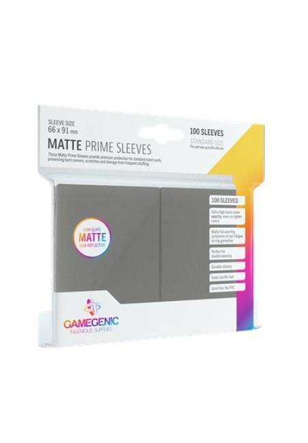 PACK MATTE PRIME SLEEVES DARK GRAY (100) PACK MATTE PRIME SLEEVES DARK GRAY (100)