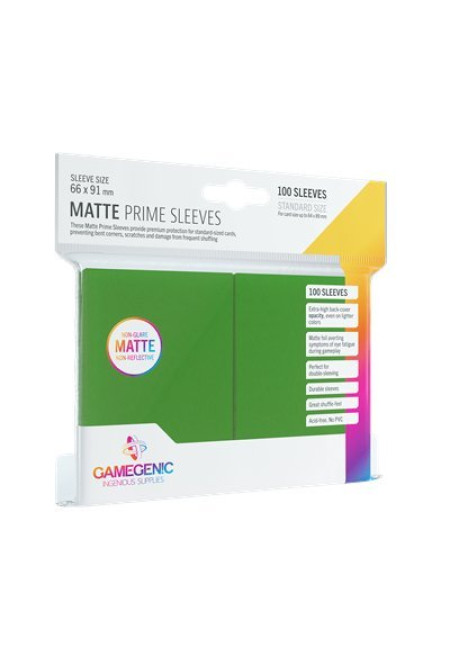 PACK MATTE PRIME SLEEVES GREEN (100 PACK MATTE PRIME SLEEVES GREEN (100
