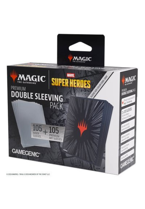 MTG Marvel SH Double Sleeving Comic Burst Black